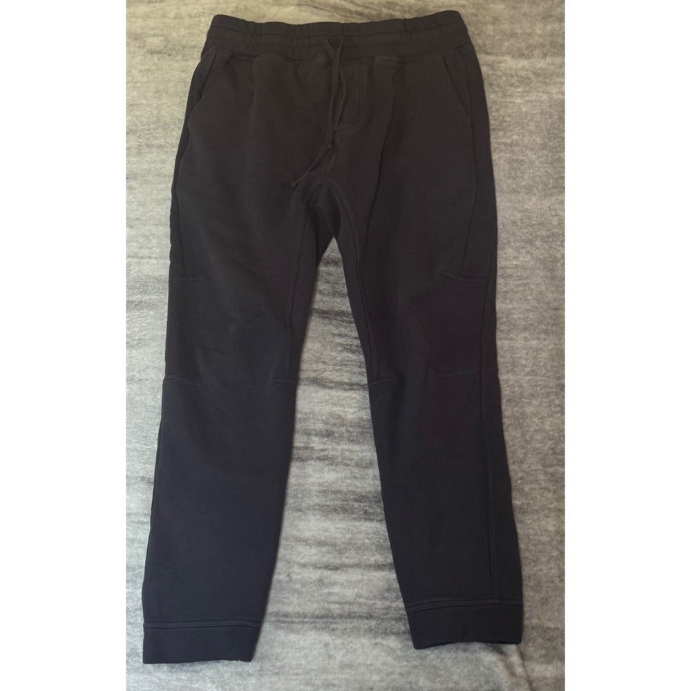 Bearded Goat Mens Tapered Fleece Jogger Pants faded navy Size Large L